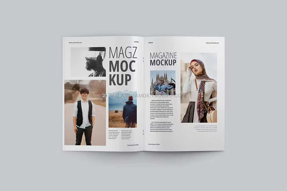 15款极简A4杂志画册小册子设计展示贴图PSD样机模板素材 Minimalist Magazine Mockup_img_2