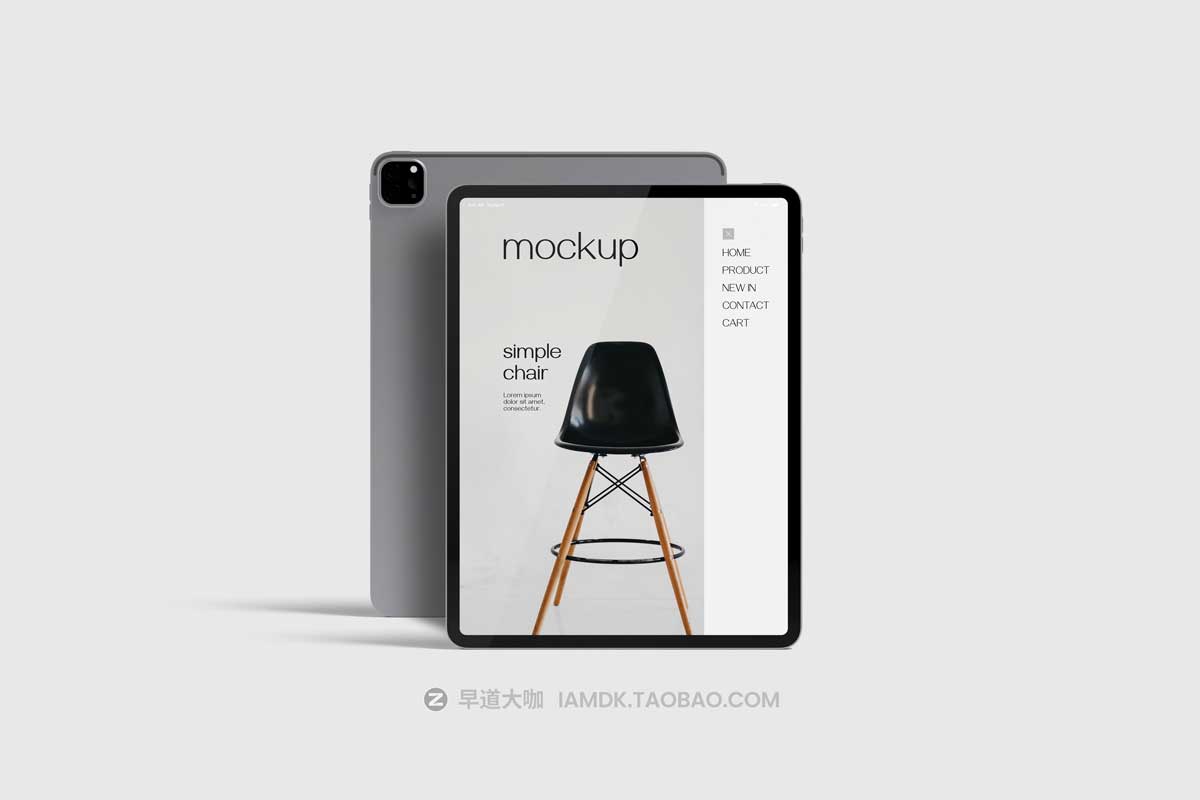 30款逼真苹果iPad平板电脑UI界面APP设计展示PSD样机模板素材 Tablet Pro Mockup_img_2