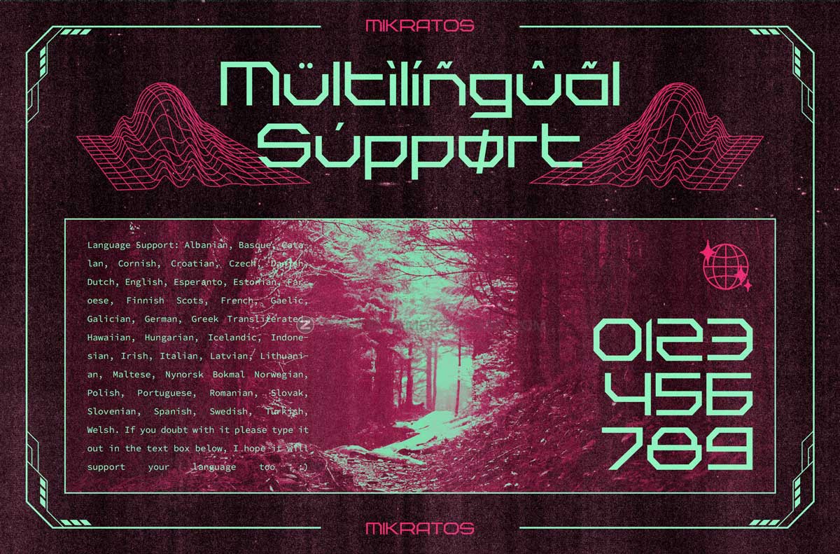 未来科幻科技机能电影游戏标题徽标logo设计无衬线英文字体包 Mikratos - Digital Futuristic Fonts_img_2