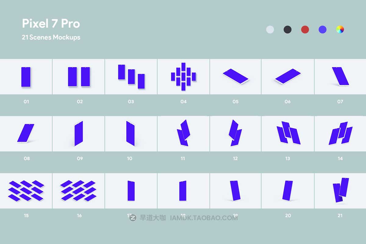 21款逼真陶瓷安卓谷歌Pixel 7 Pro智能手机app ui界面设计ps展示贴图样机模板 Pixel 7 Pro - 21 Clay Mockups Scenes_img_2