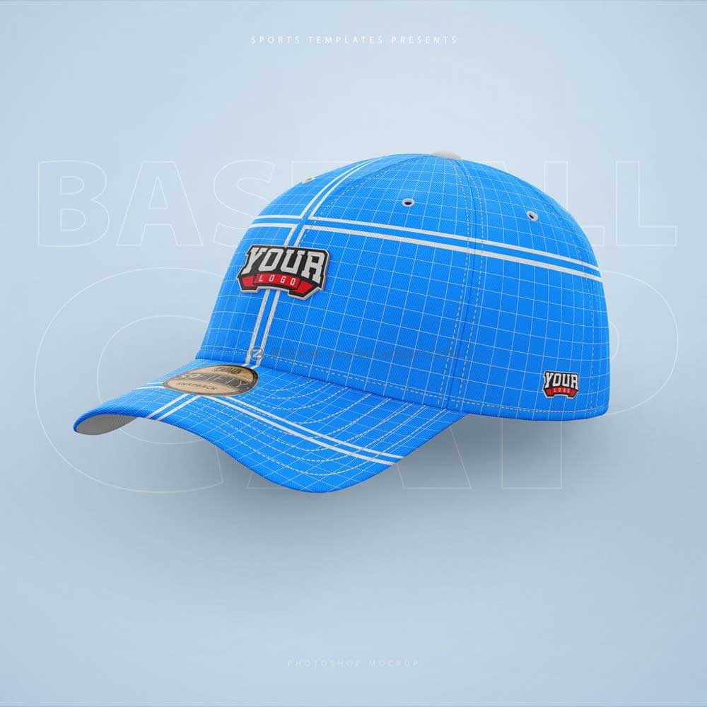 时尚逼真棒球帽老爹帽印花图案设计展示贴图PSD样机模板 Baseball Cap Photoshop Mockup Template_img_2