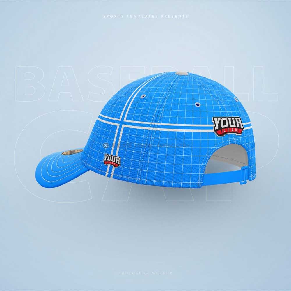 时尚逼真棒球帽老爹帽印花图案设计展示贴图PSD样机模板 Baseball Cap Photoshop Mockup Template_img_2