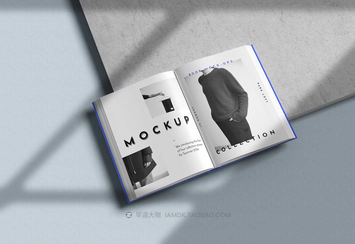 5款逼真精装书籍画册封面设计展示贴图PSD样机模板 Book Mock-Up_img_2