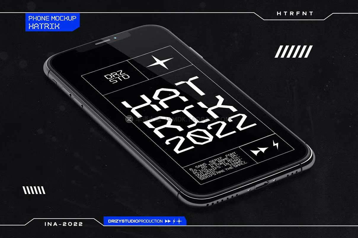 未来科幻机能工业风几何斜角无衬线英文字体安装包 Hatrik - Modern Futuristic Font_img_2