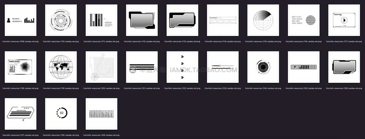 129款高清未来科幻智能界面设计HUD元素PNG免抠图背景素材 Star shapes 100+ PNGs and .CHS file_img_2