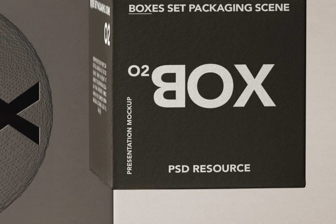 3款时尚方形产品包装纸盒设计展示效果图PSD样机模板 Packaging Boxes Psd Branding Mockup Set_img_3