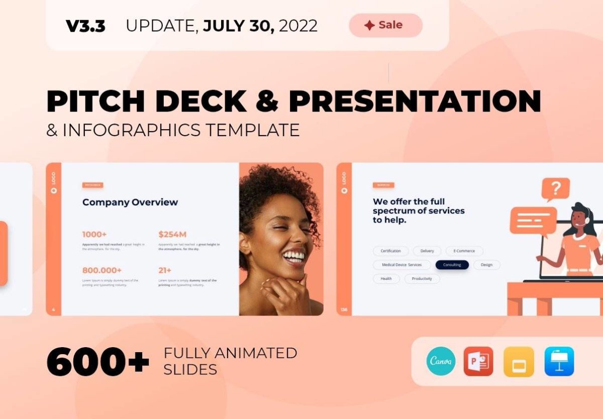 580+张多用途企业介绍个人简历作品集设计PPT+Keynote模板 Pitch Deck & Presentation - Smooth Animated Template_img_3