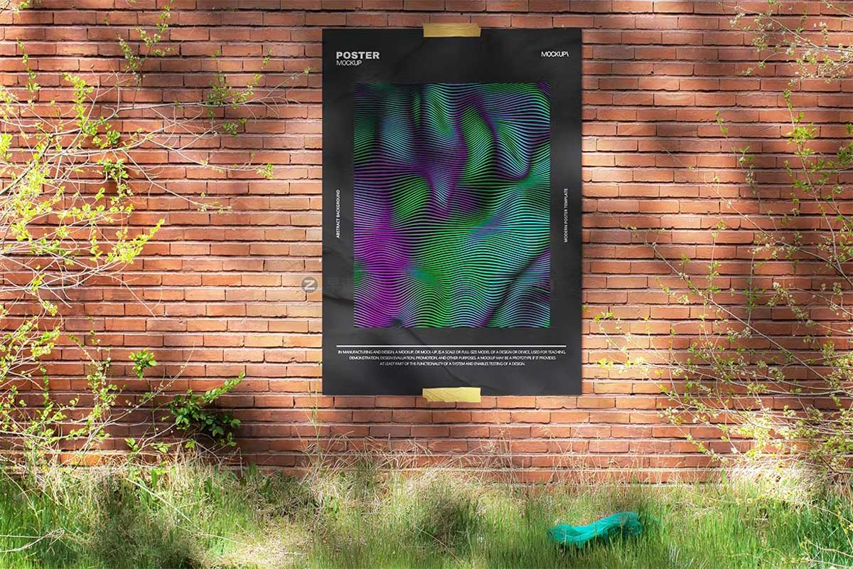 时尚城市街头墙贴宣传单海报设计展示贴图PSD样机模板 Street Wall Poster Mockups_img_2