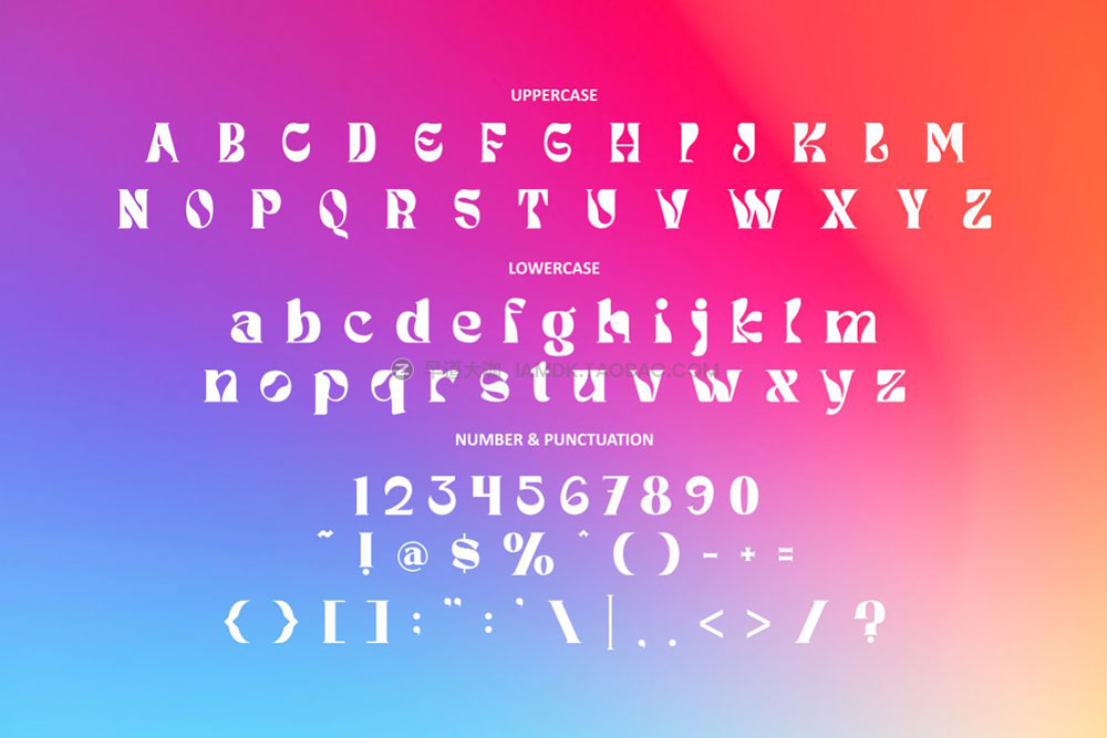 60年代复古迷幻逆反差专辑海报标题设计装饰英文字体素材 Dunver - Display Font_img_2