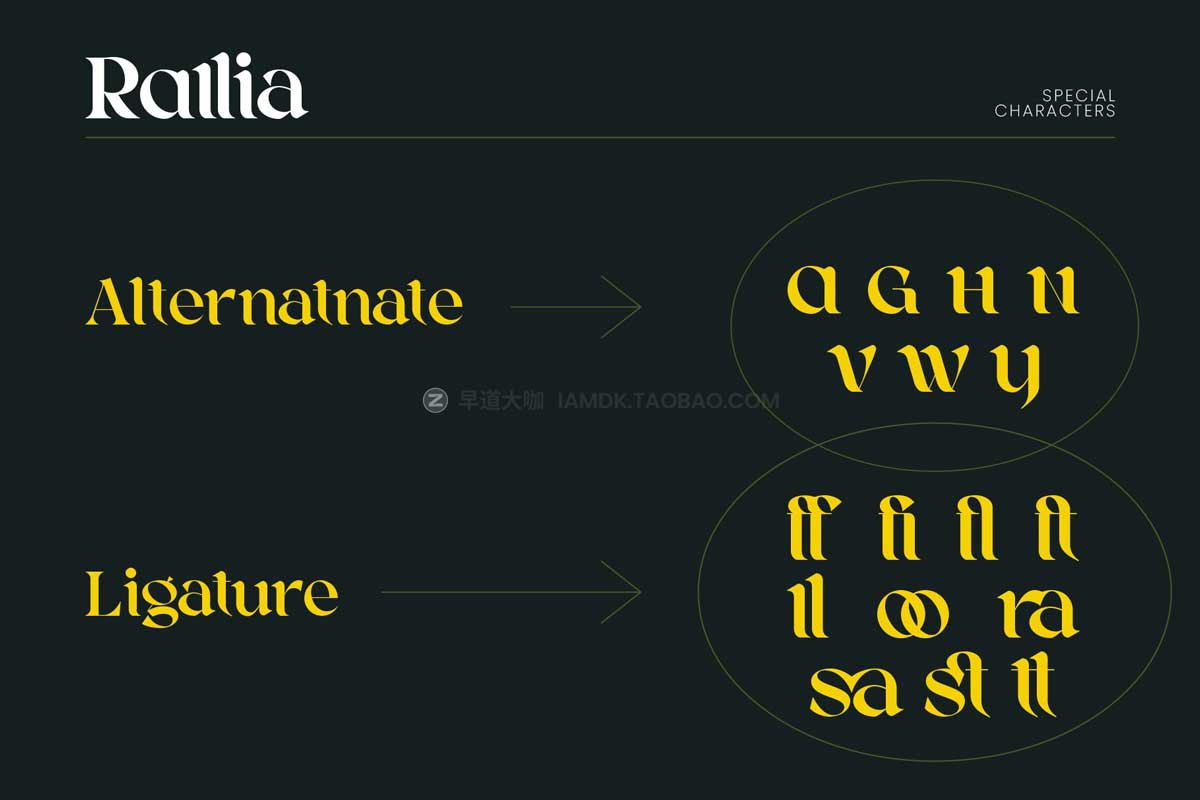 现代经典复古圆角品牌推广海报标题logo设计衬线英文字体安装包 Rallia | Modern Classic Serif_img_2