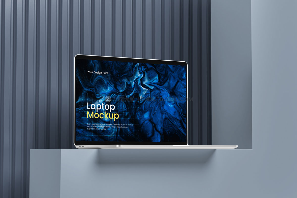 12款时尚网站界面设计苹果笔记本MacBook Pro电脑屏幕演示PS样机模板 Minimal Laptop Mockup_img_2