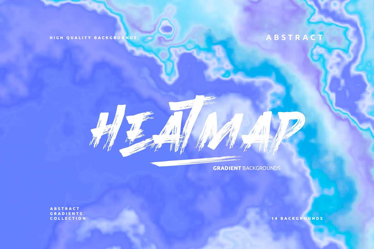 时尚抽象艺术热像仪渐变地图纹理海报背景底纹图片设计素材 Heat Map Gradient Backgrounds_img_2