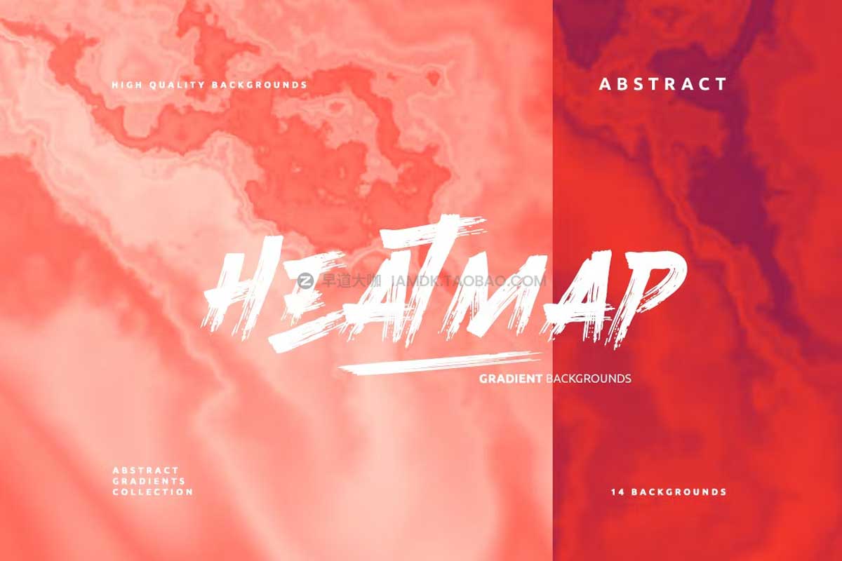 时尚抽象艺术热像仪渐变地图纹理海报背景底纹图片设计素材 Heat Map Gradient Backgrounds_img_2