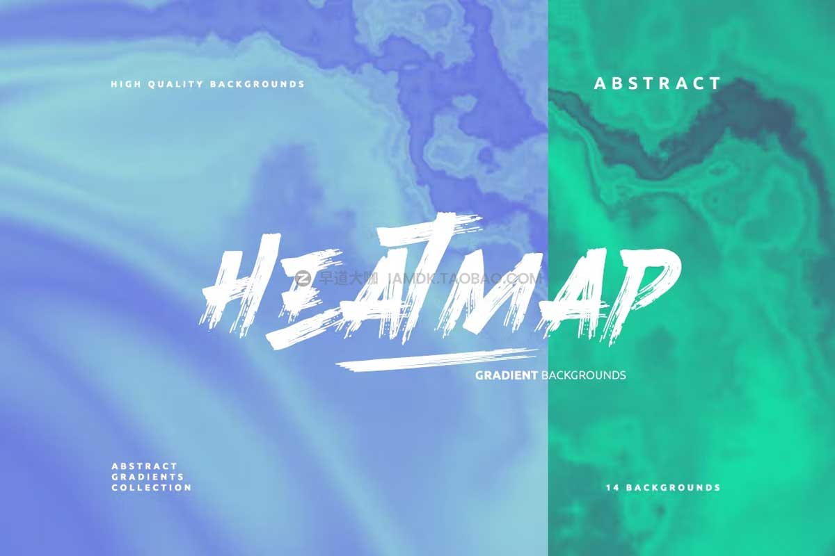 时尚抽象艺术热像仪渐变地图纹理海报背景底纹图片设计素材 Heat Map Gradient Backgrounds_img_2