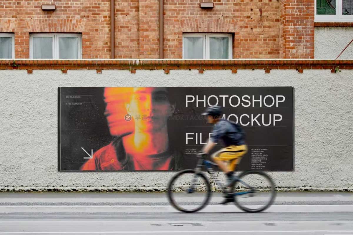 时尚城市街头宣传海报广告牌设计展示贴图PSD样机模板 Poster and Billboard Mockup Set_img_2