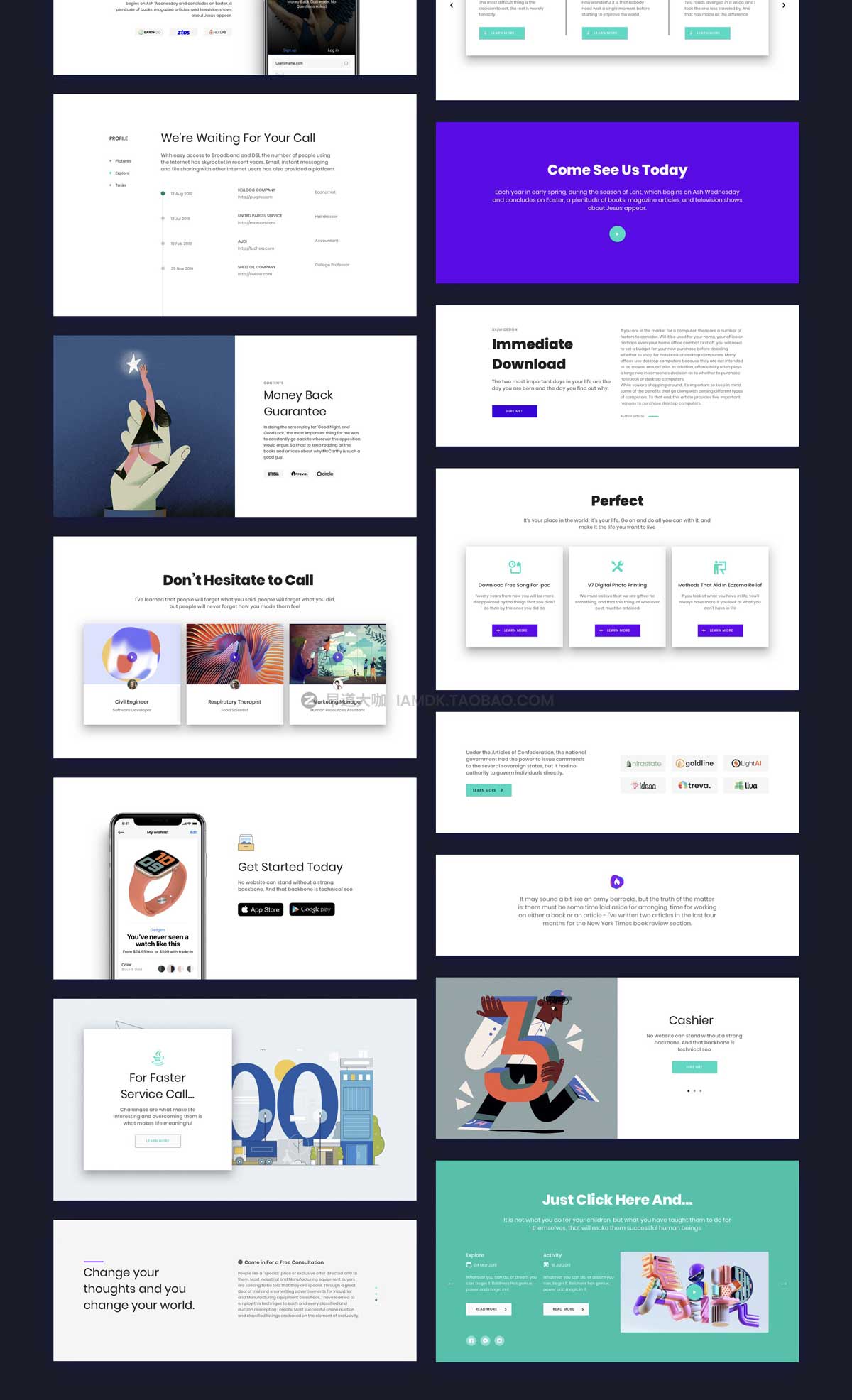 时尚多用途企业网站界面设计WEB UI套件素材包 Ataman Web UI Kit – Templates For Website_img_2