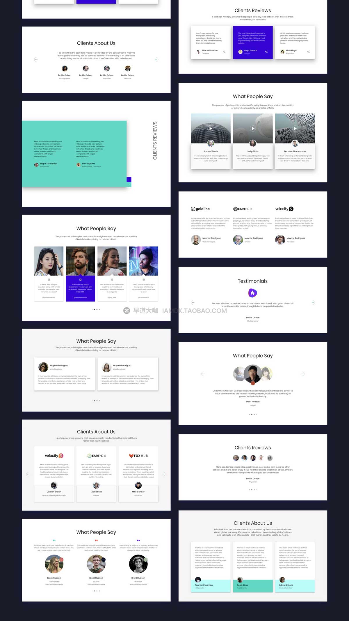 时尚多用途企业网站界面设计WEB UI套件素材包 Ataman Web UI Kit – Templates For Website_img_2