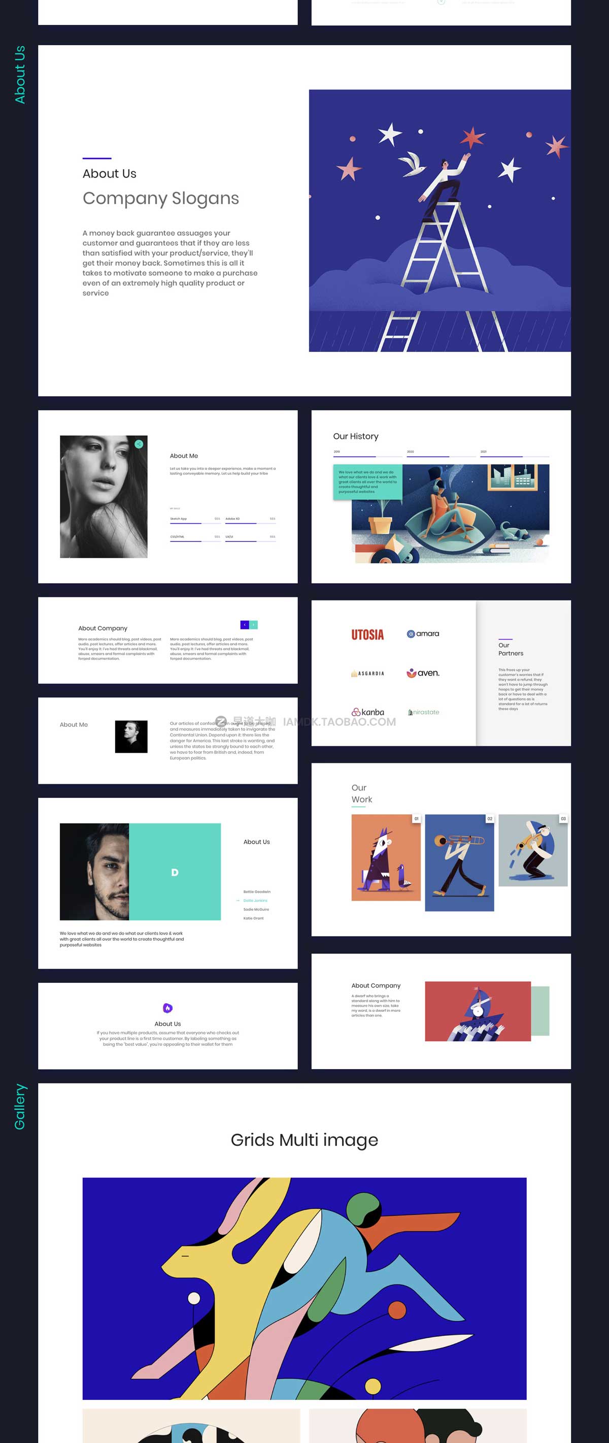 时尚多用途企业网站界面设计WEB UI套件素材包 Ataman Web UI Kit – Templates For Website_img_2