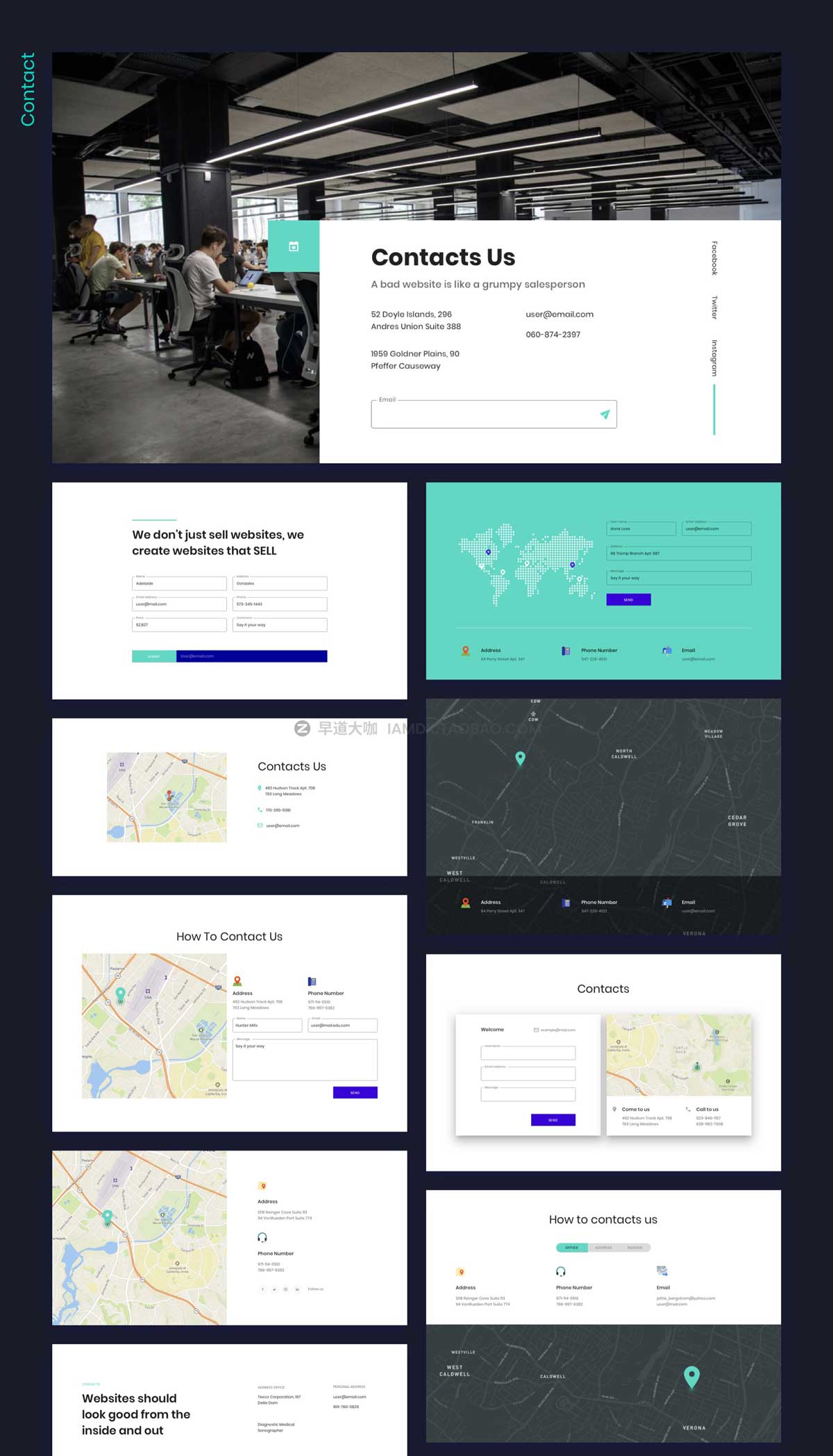 时尚多用途企业网站界面设计WEB UI套件素材包 Ataman Web UI Kit – Templates For Website_img_2