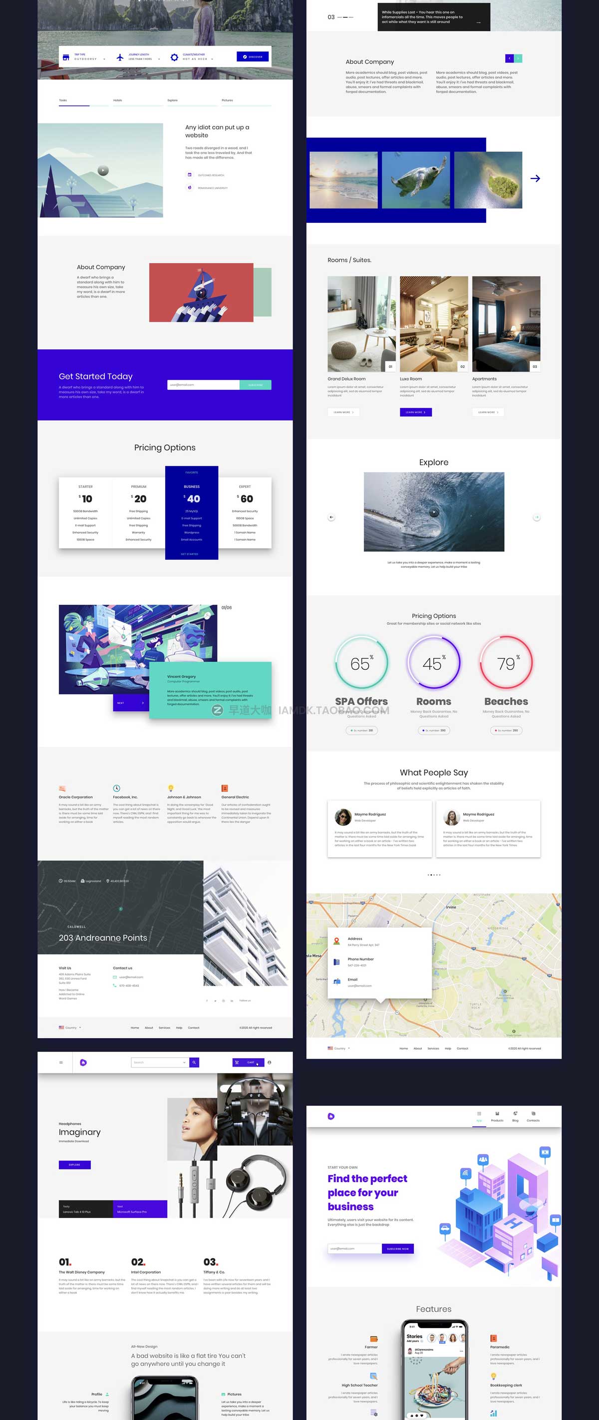 时尚多用途企业网站界面设计WEB UI套件素材包 Ataman Web UI Kit – Templates For Website_img_2