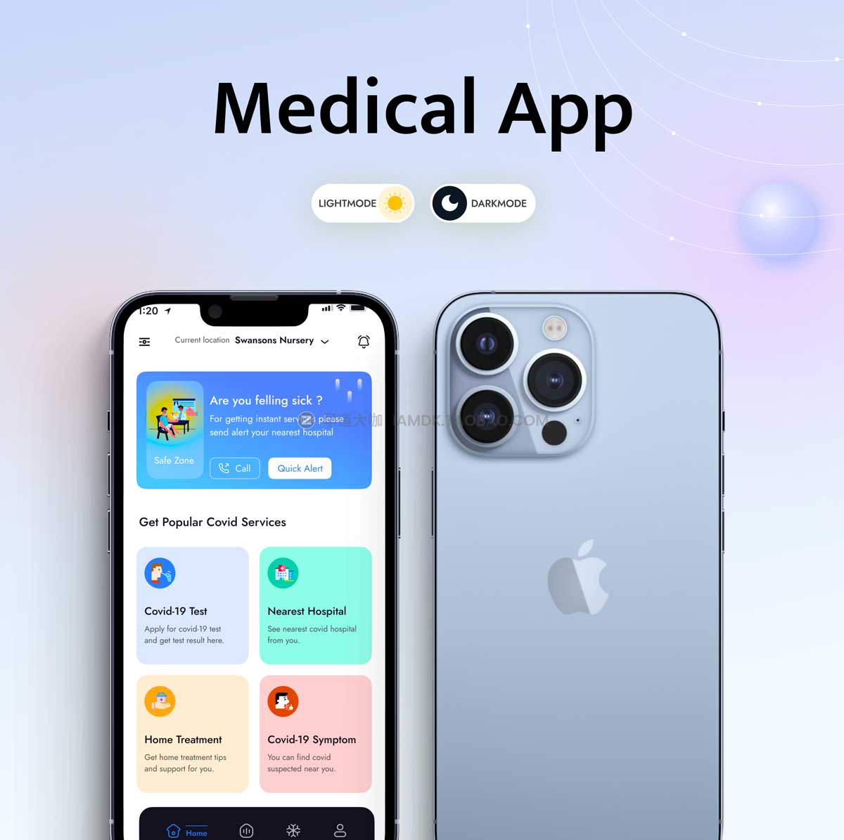 68+屏在线就诊医疗医生咨询应用程序APP界面设计UI套件FIGMA模板 Medical App_img_2