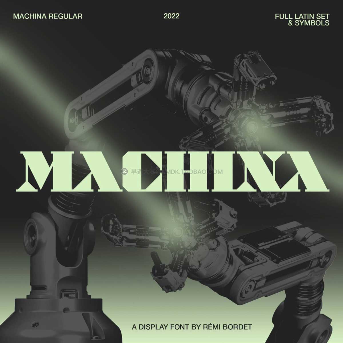 未来科幻工业风几何厚重粗体无衬线英文字体安装包 Studio Innate – Machina_img_2