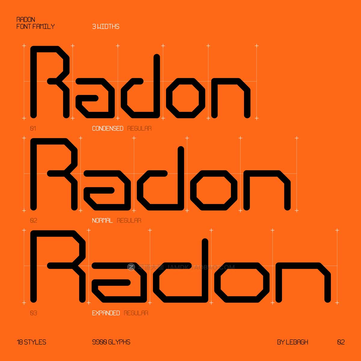 未来智能科幻斜角几何工业风无衬线英文字体安装包 Studio Innate – Radon_img_2