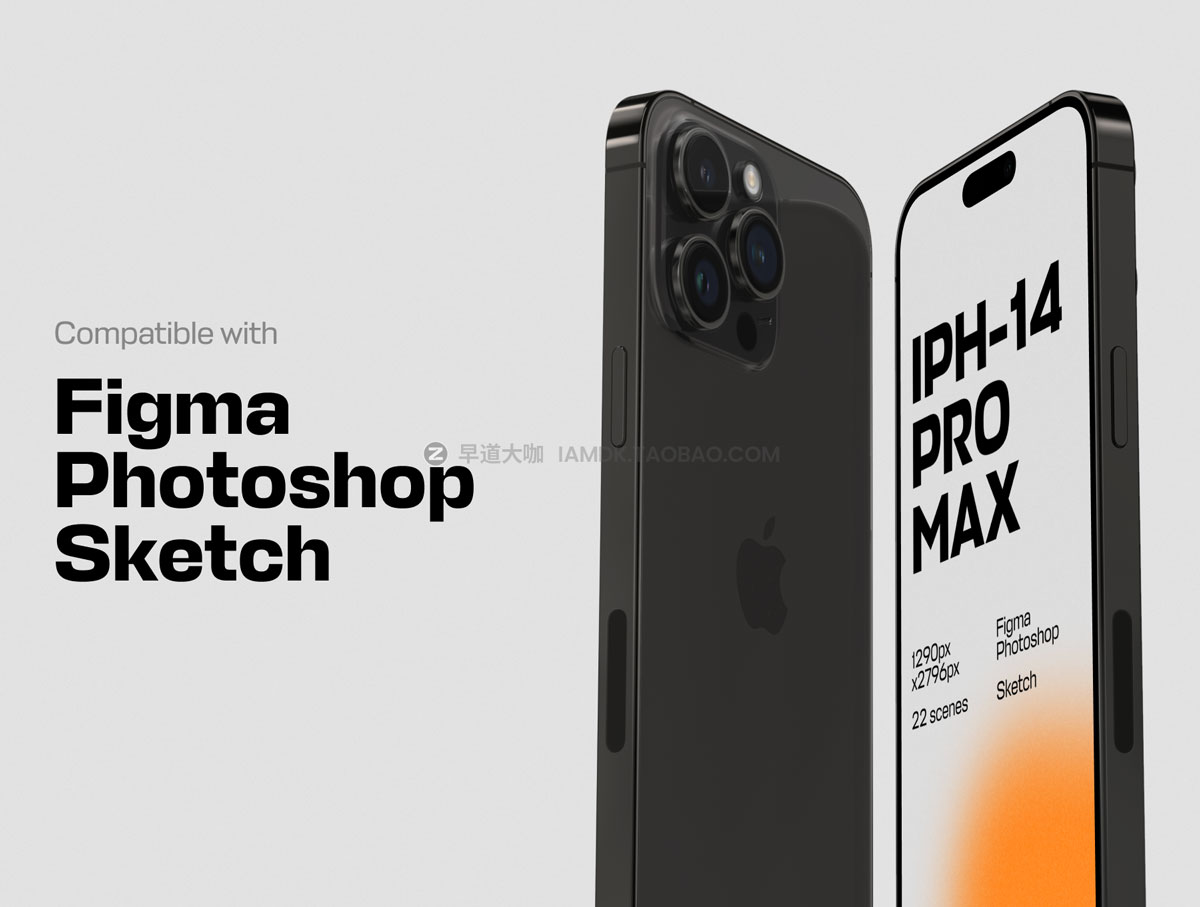 22款逼真苹果iPhone 14 Pro Max手机屏幕演示样机模板 iPhone 14 Pro Max Mockups_img_2