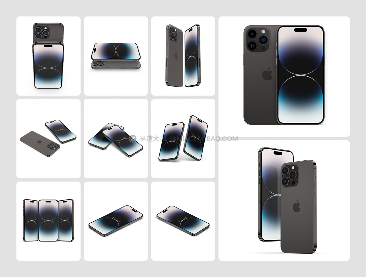 22款逼真苹果iPhone 14 Pro Max手机屏幕演示样机模板 iPhone 14 Pro Max Mockups_img_2