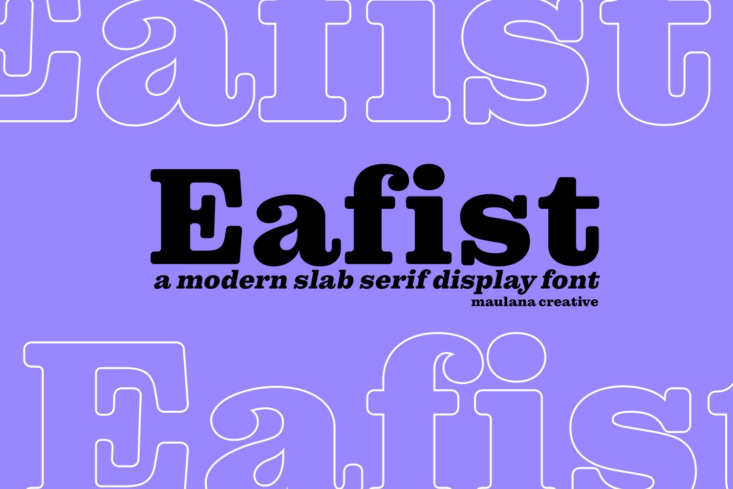 复古电影书籍标题徽标logo设计圆角衬线英文字体 Eafist Retro Serif Font_img_2