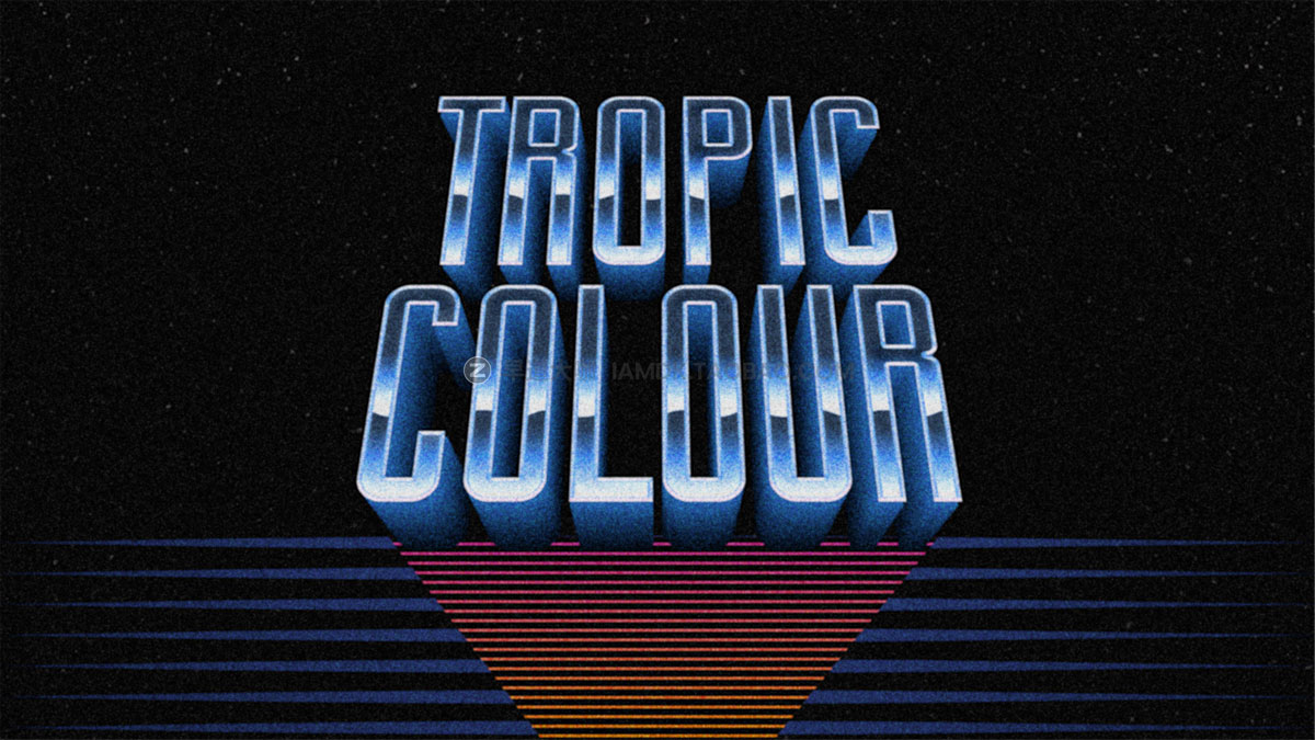 AE/PR模板 复古蒸汽波80年代3D立体VHS视觉视频标题动画MOGRT工具包 Tropic Colour 80s Retro Film Titles_img_2