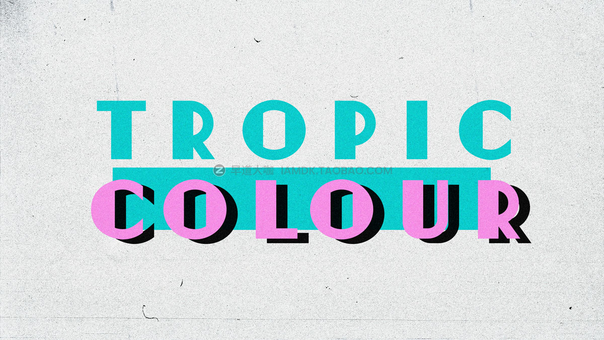 AE/PR模板 复古蒸汽波80年代3D立体VHS视觉视频标题动画MOGRT工具包 Tropic Colour 80s Retro Film Titles_img_2