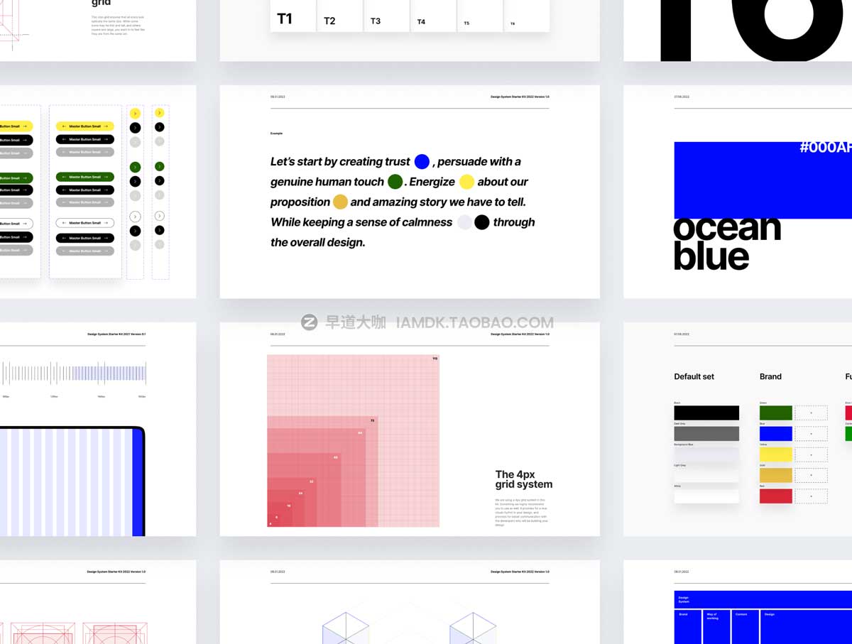 100+页时尚品牌VI设计系统规范手册指南FIGMA模板下载 Design System Starter Kit 2022_img_2