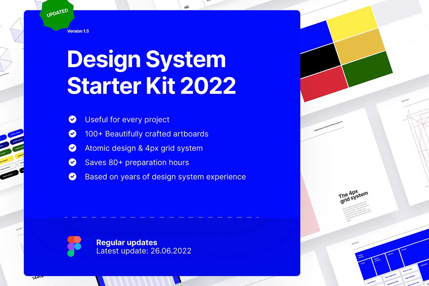 100+页时尚品牌VI设计系统规范手册指南FIGMA模板下载 Design System Starter Kit 2022_img_2