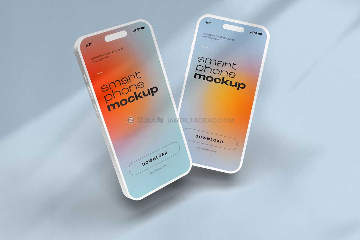 18款逼真苹果iPhone 14手机屏幕演示ps智能贴图样机模板 iPhone 14 Mockup_img_2