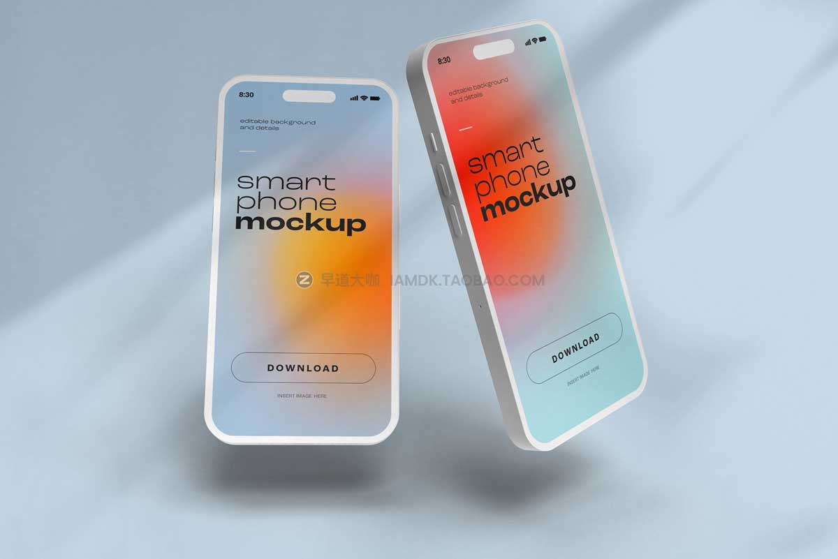 18款逼真苹果iPhone 14手机屏幕演示ps智能贴图样机模板 iPhone 14 Mockup_img_2