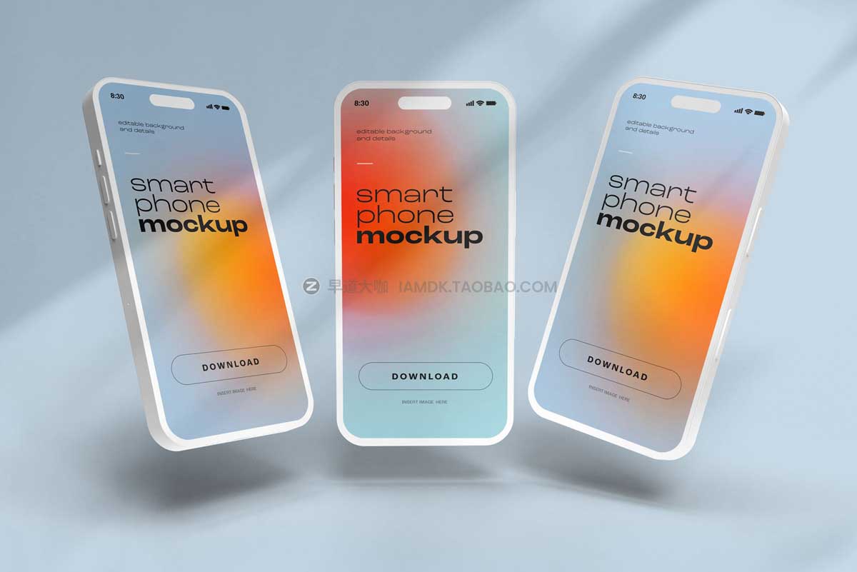 18款逼真苹果iPhone 14手机屏幕演示ps智能贴图样机模板 iPhone 14 Mockup_img_2