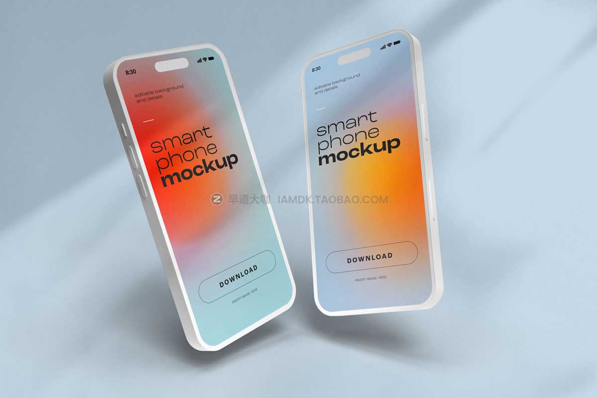 18款逼真苹果iPhone 14手机屏幕演示ps智能贴图样机模板 iPhone 14 Mockup_img_2