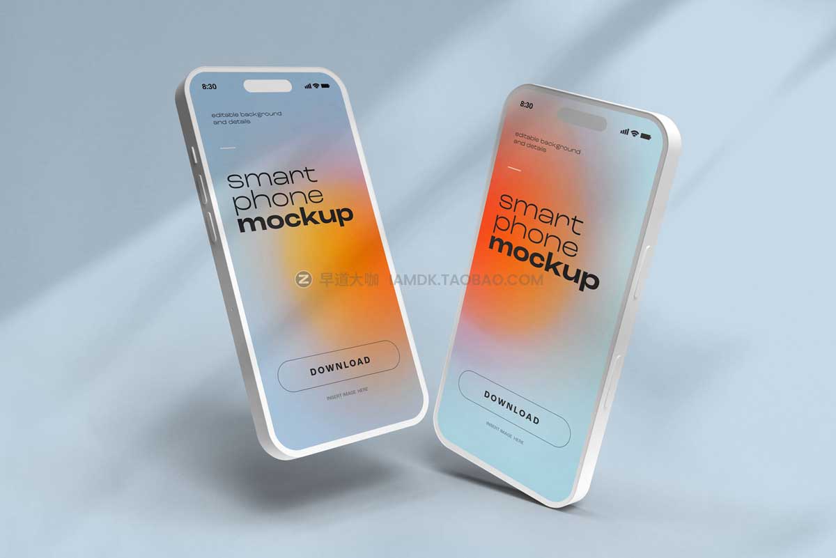 18款逼真苹果iPhone 14手机屏幕演示ps智能贴图样机模板 iPhone 14 Mockup_img_2