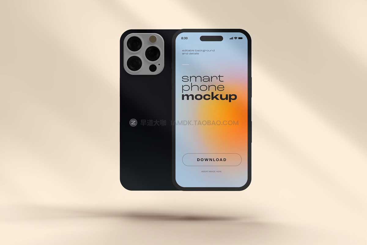 18款逼真苹果iPhone 14手机屏幕演示ps智能贴图样机模板 iPhone 14 Mockup_img_2