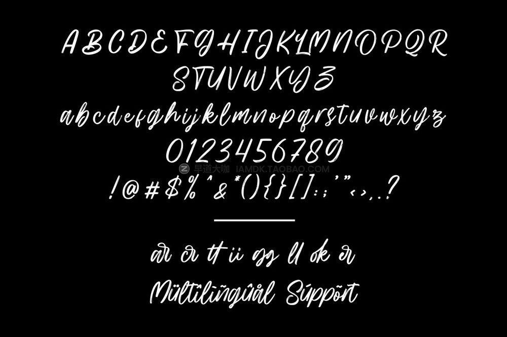 现代手写毛笔笔刷效果英文字体安装包 Hillbear - Handbrush Script Font_img_2