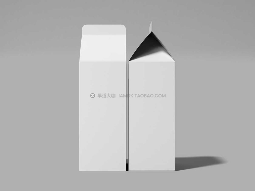 逼真牛奶饮料果汁包装纸盒外观设计展示贴图PSD样机模板 Juice Carton Box Mockup_img_2