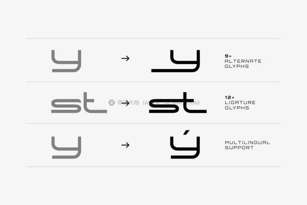 未来科幻工业风几何杂志海报标题徽标logo设计无衬线英文字体 Sagist Modern Display Fonts_img_2