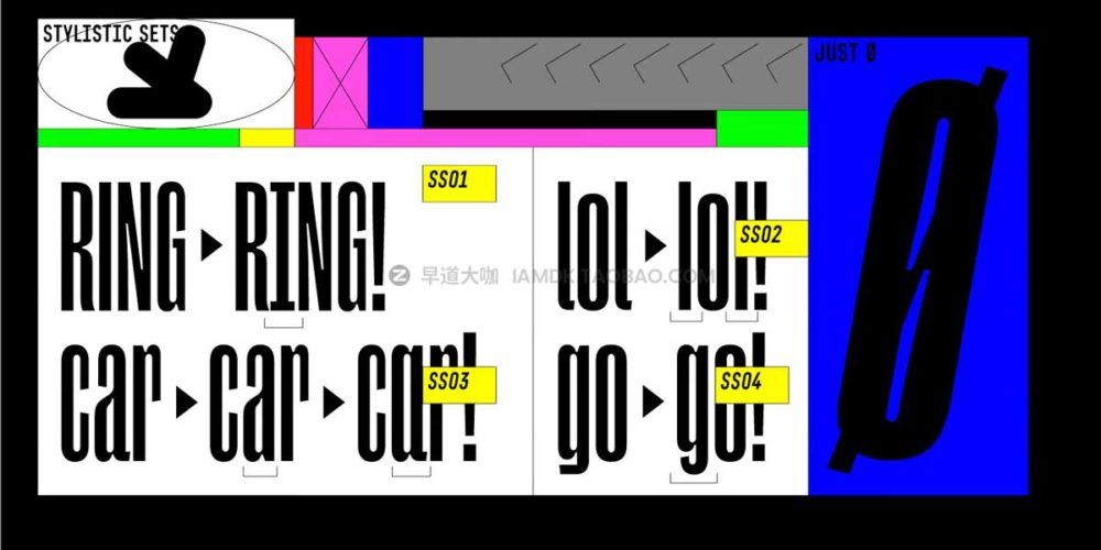 60年代欧风怪诞工业风几何浓缩杂志海报排版标题logo设计无衬线英文字体 Segment B Type Font Family_img_2