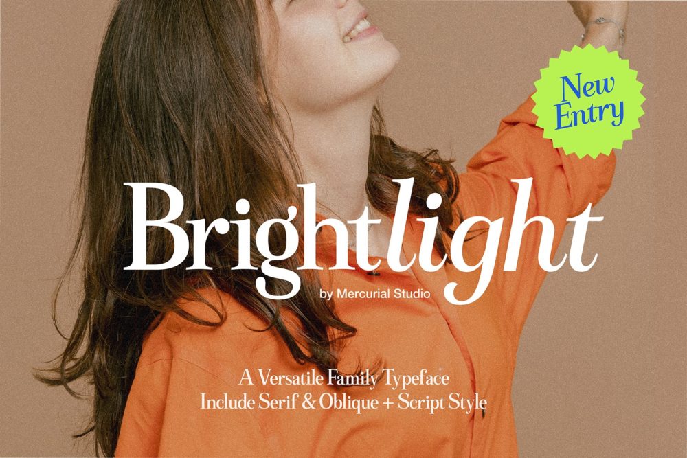 复古婚礼杂志排版品牌logo设计衬线英文字体安装包 Brightlight Duo Font_img_2