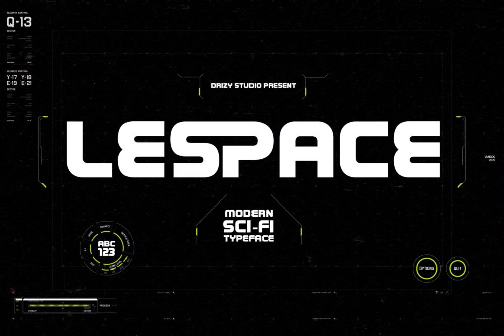 未来科幻人工智能机能标题logo设计无衬线英文字体 Lescape - Modern Sci-Fi Font_img_2