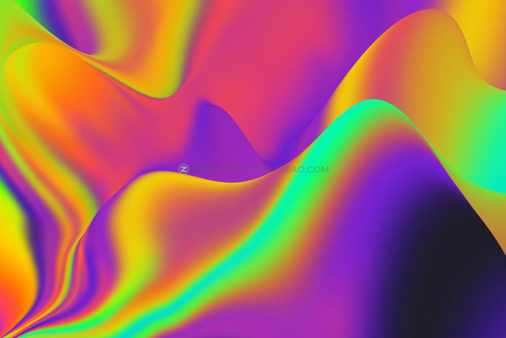 10张全息渐变多彩抽象液体背景图片设计素材 Iridescent Liquid Gradient Backgrounds_img_2