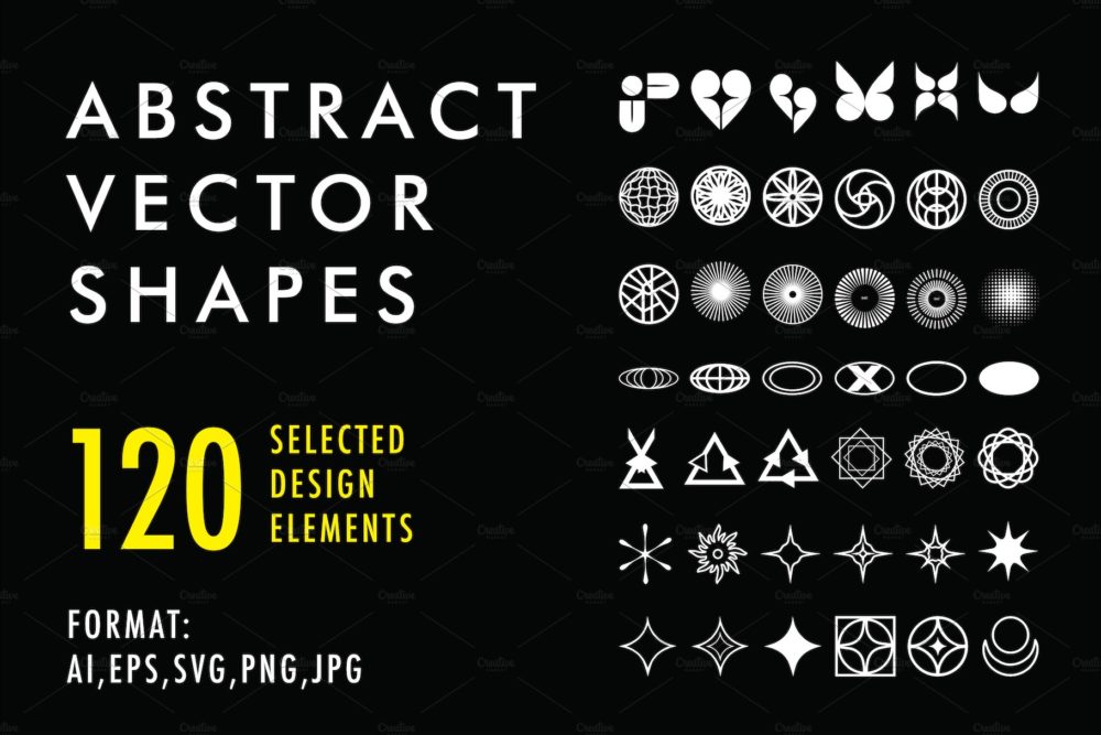 120个未来机能人工智能抽象图形图标logo矢量设计素材 ABSTRACT VECTOR SHAPES ICON_img_2