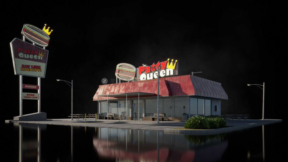 美国城市郊区市区楼房建筑3D模型C4D Octane/Blender格式素材包 Kitbash3d – Americana_img_2