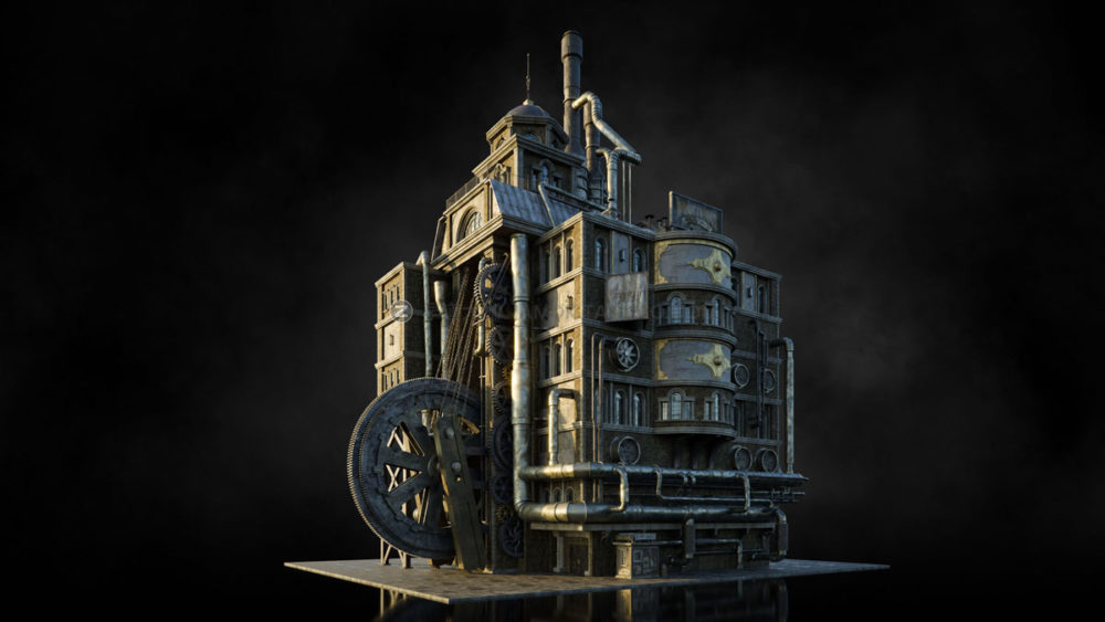 柴油朋克机械工业建筑物品3D模型C4D/MAX/FBX/OBJ/Maya/Blender等 KitBash3D - DieselPunk_img_2